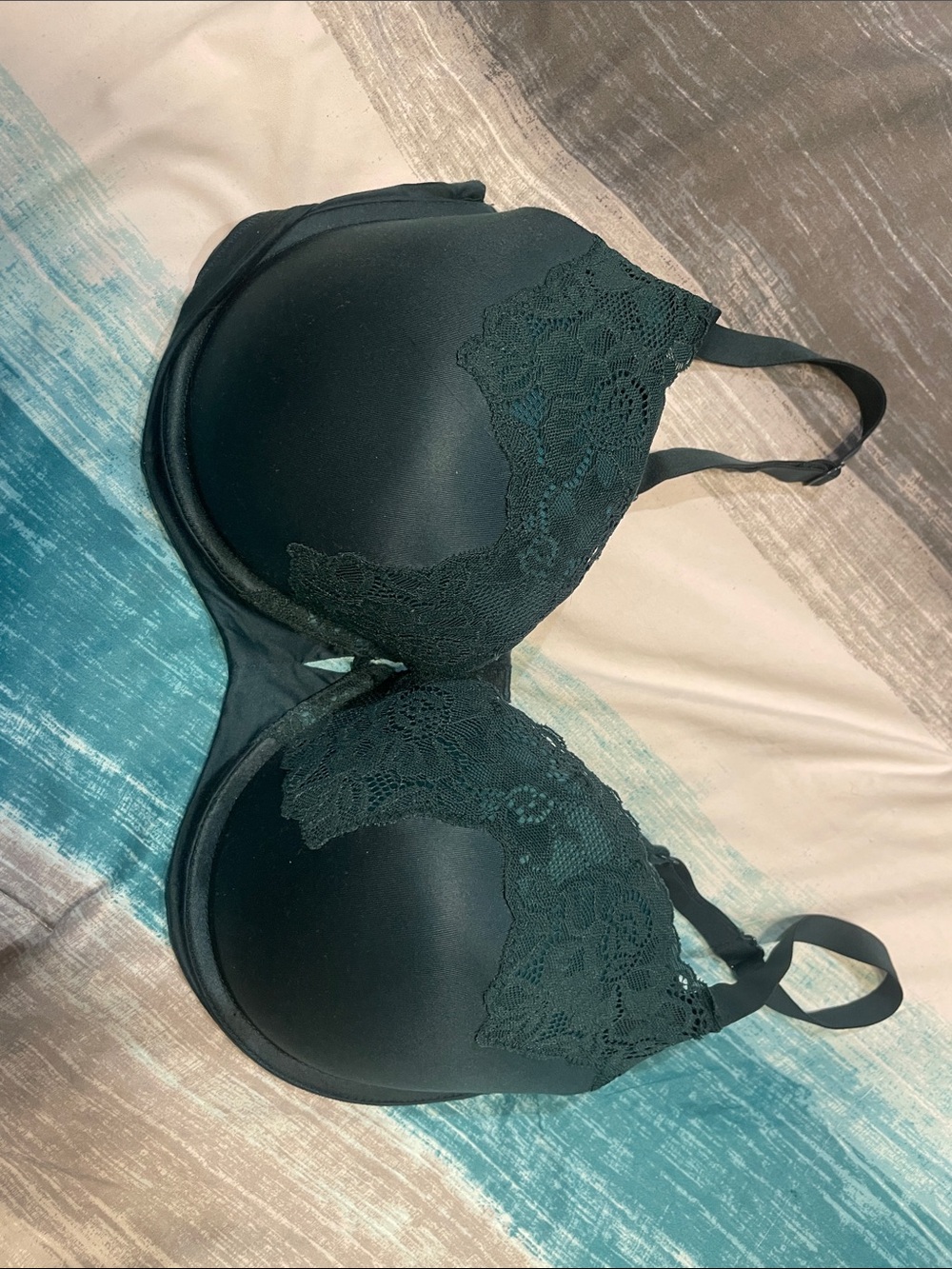 Maidenform Dark Teal Lace-Trim T-Shirt Bra
